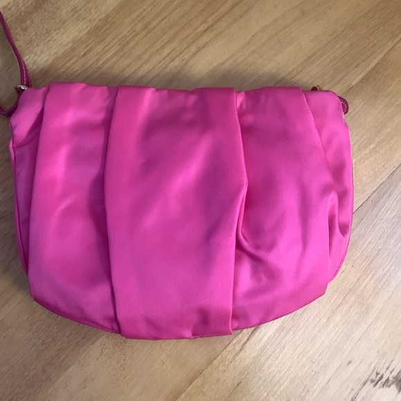 Prada Tessuto Nylon Fiocco Clutch Wristlet Pink Bow with dustcover EUC - Picture 4 of 13